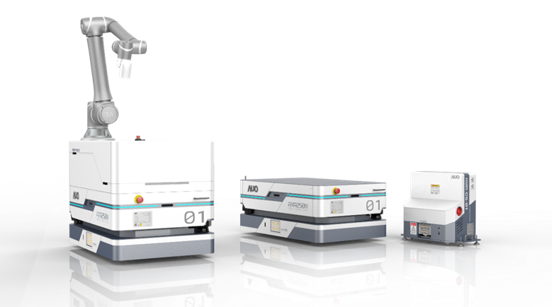 金年会數位開發的自主式移動機器人（AMR250M），搭配全向輪並結合AI演算法、2D LiDAR、3D攝影機等技術，協助客戶實現產線全自動化